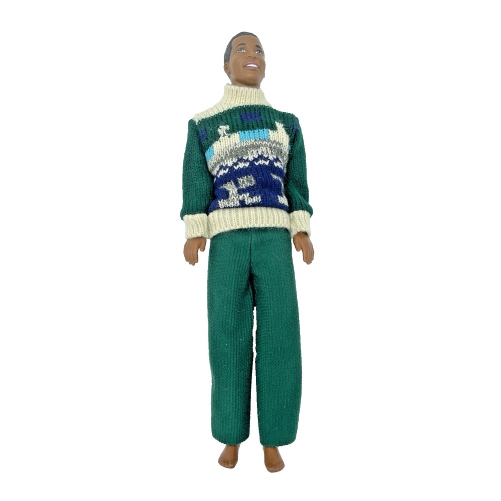 Vintage Mattel Barbie African American Ken Male‎ Doll 1990s Fashion Ave Sweater